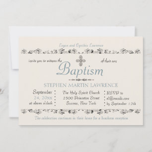 Gespeichertes Sacrament Religiöse Einladung (blau)