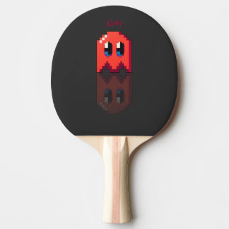 Gespenst Rot Name perso fanart PacMan Noir Tischtennis Schläger