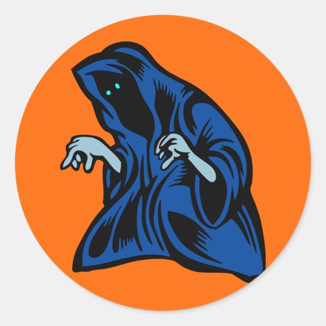 Gespenst Runder Aufkleber (Vorderseite)