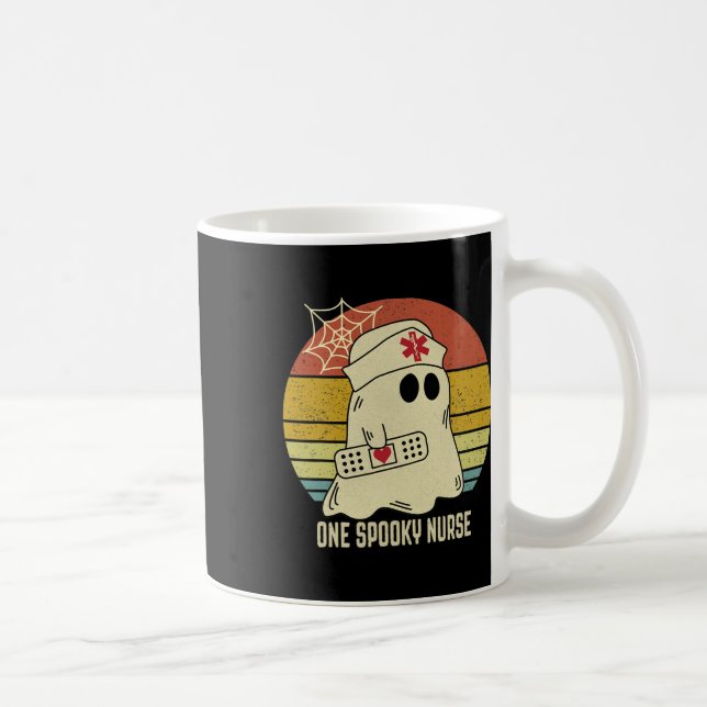 Gespenster eine Spooky Nurween Nurse Fall Scrub Kaffeetasse (Rechts)