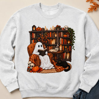 Gespenster-Lese-Halloween-Bibliothekar-Lehrergesch Sweatshirt