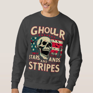 Gespenster, Sterne und Streifen Sweatshirt