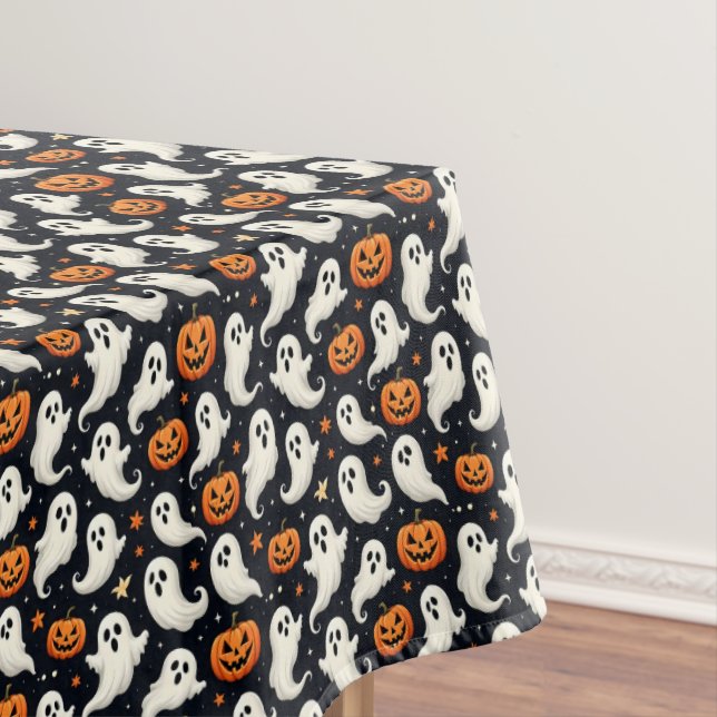 Gespenster und Jack o'Lanterns Tischdecke (Beispiel)