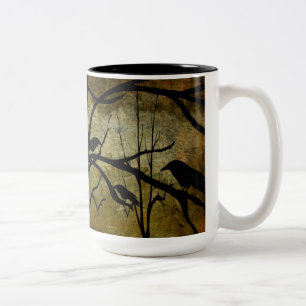 Gespenstische Baum-Halloween-Tasse Zweifarbige Tasse