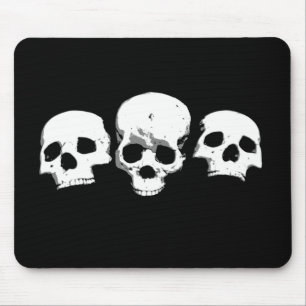 Gespenstische gruselige Schädel Halloween Mousepad