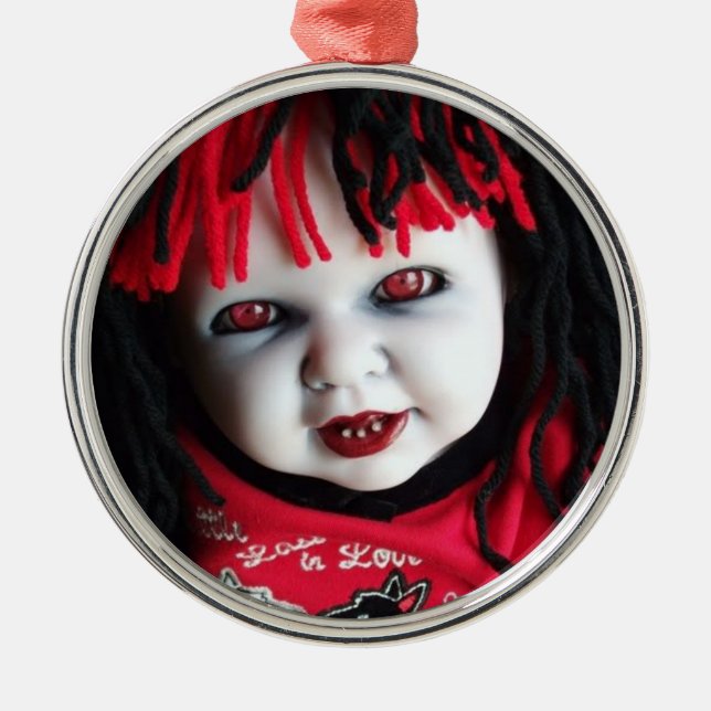 Gespenstische Halloween-Puppe Ornament Aus Metall (Vorne)