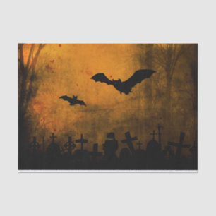 Gespenstische Halloween-Schläger im Friedhof Seidenpapier
