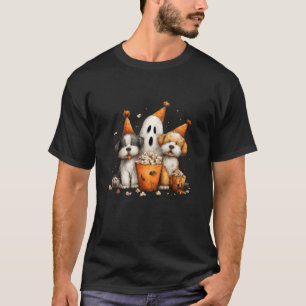 Gespenstische Hunde-Popcorn-Party T-Shirt