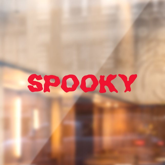 Gespenstische, rote Blütendekoration Fensteraufkleber (Blatt 2)