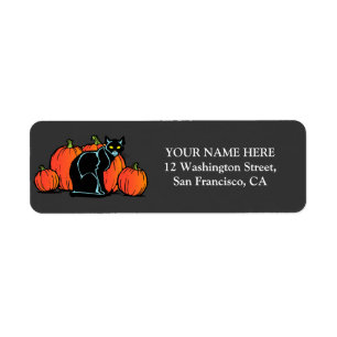 Gespenstische schwarze Katze Halloween