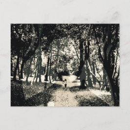 Gespenstischer Geist in der Holzbildpostkarte Postkarte