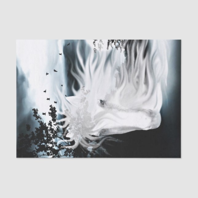 gespenstischer Pferdegeist Seidenpapier (Vorderseite)