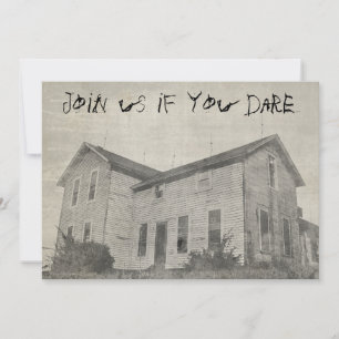 Gespenstisches altes beunruhigtes Spuk Einladung