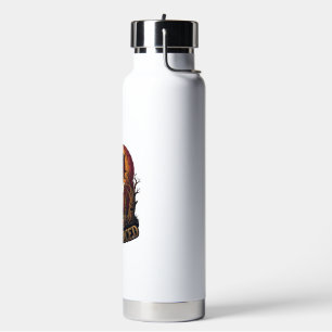Gespenstisches Halloween Geist Bäume Mond_1 Trinkflasche