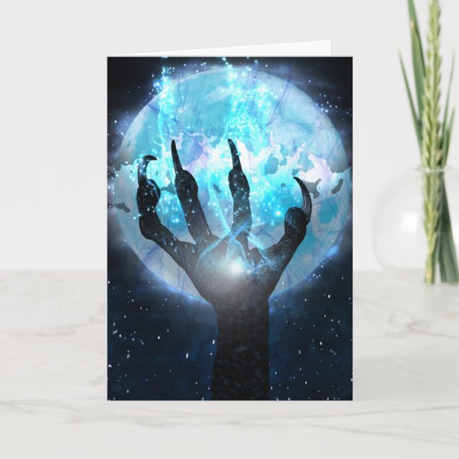 Gespenstisches Halloween Karte (Vorderseite)