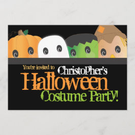 Gespenstisches niedliches Halloween-Kostüm-Party Einladung