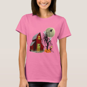Gespenstisches Scheunen-Halloween-Shirt T-Shirt
