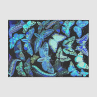 Gespenstisches schwarzes blaues Schmetterlings-und