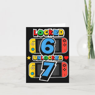 Gesperrt 6 entsperrt 7 7. Geburtstag Videospiel 7  Karte