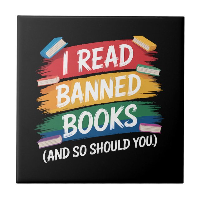Gesperrte Bücher Bibliothekar Woche lesen Fliese (Vorderseite)