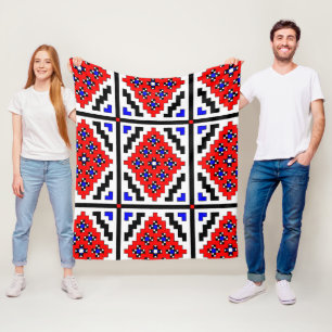 Gespiegeltes Mosaik (klein) Fleecedecke