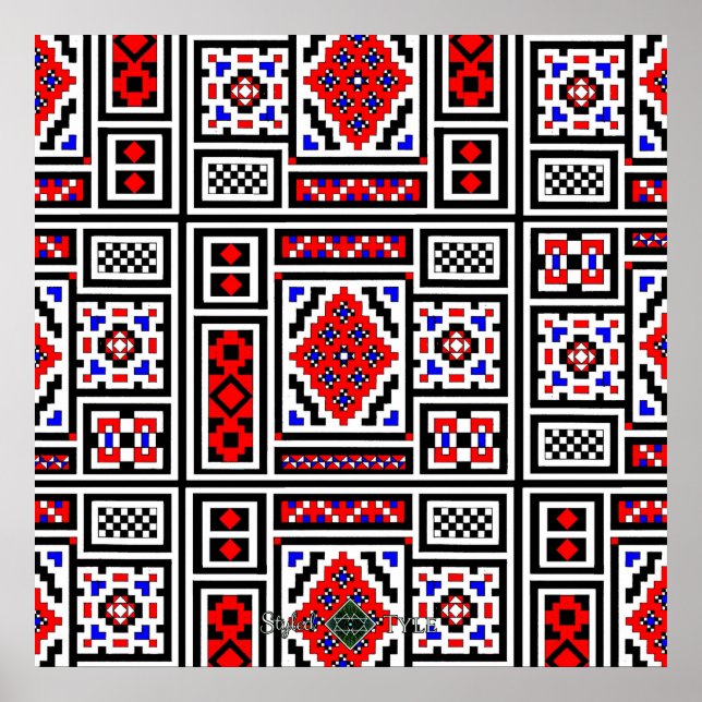 Gespiegeltes Mosaik Poster (Vorne)