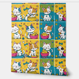 Gespielte Haustiere & Happy Hearts Peel and Stick Tapete