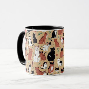 Gespielte Katzen im Hintergrund Tasse