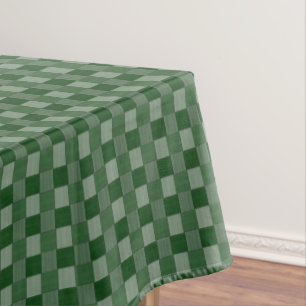 Gesponnene Forest Green-Fliesen Tischdecke