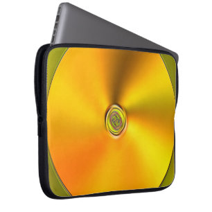 Gesponnene Goldfarblaptop-Hülse Laptopschutzhülle