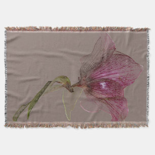 Gesponnener Throw-Decken-Blumen-EntwurfHellebore Decke