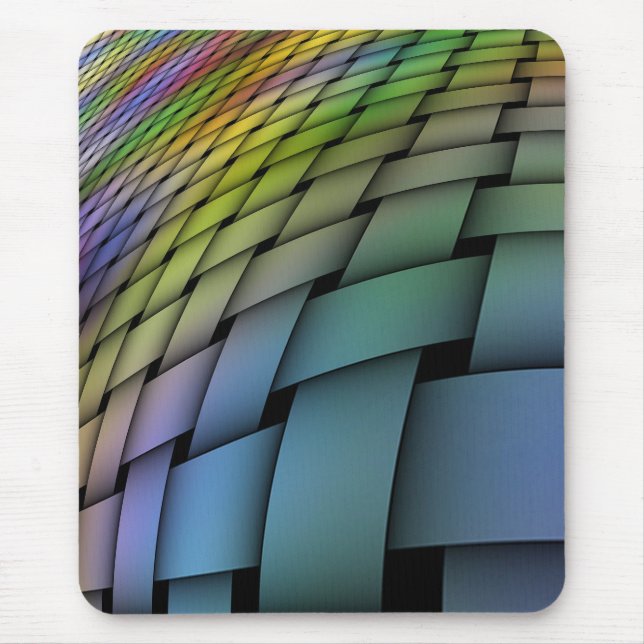 Gesponnener verworfener Regenbogen Mousepad (Vorne)