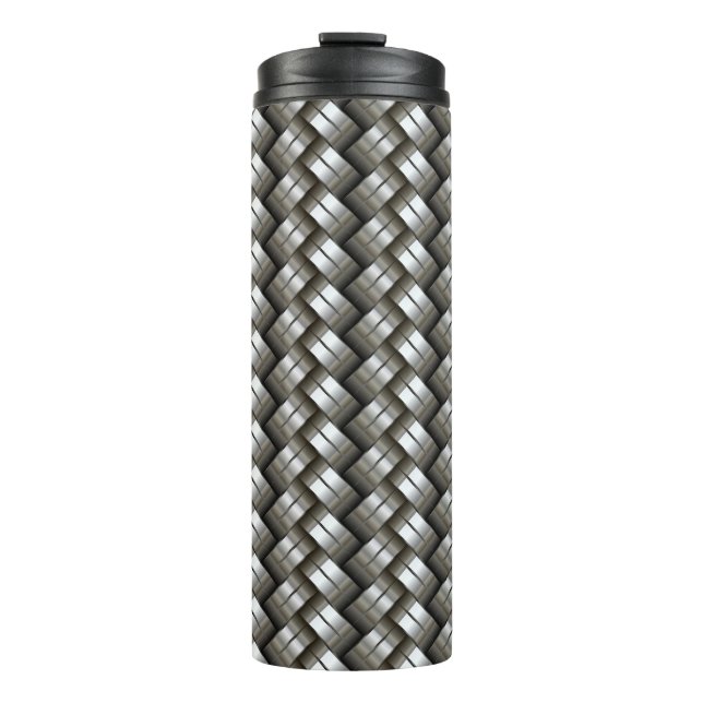 Gesponnenes Metallmuster Thermosbecher (Vorderseite)