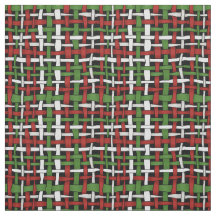 Gesponnenes raue Saisonleinwand-rotes grünes Weiß