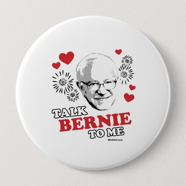 Gespräch Bernie zu mir Button (Vorderseite)