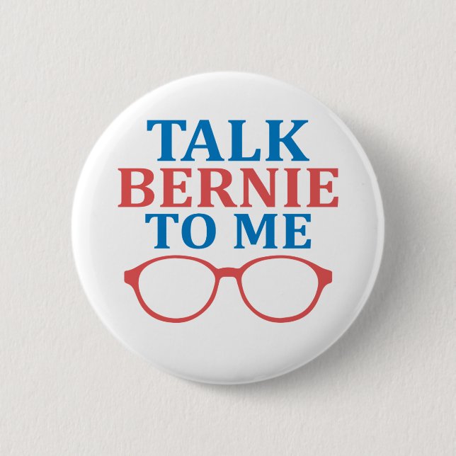 Gespräch Bernie zu mir Button (Vorderseite)