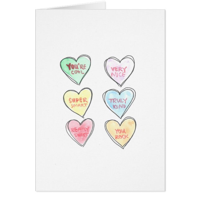 Gespräch Herz Valentinstag Grußkarte (Vorne)