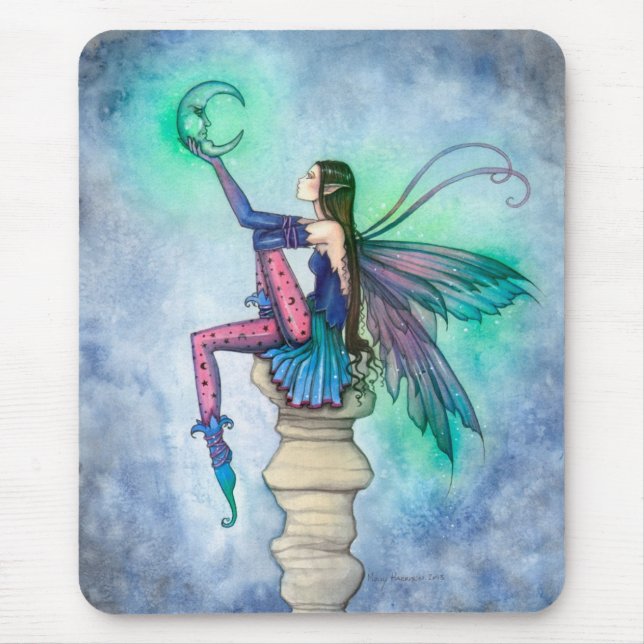 Gespräch mit der Mond Fairy Fantasy Art Mousepad (Vorne)