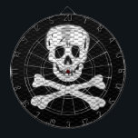 Gespräch wie ein Piraten-Tag Dartscheibe<br><div class="desc">Sprechen Sie wie ein Piraten-Tagesschwarzes, das auf Weiß mit Ziegeln gedeckt wird</div>