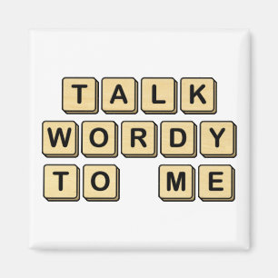 Gespräch Wordy zu mir hölzerner Fliesen-Magnet Magnet