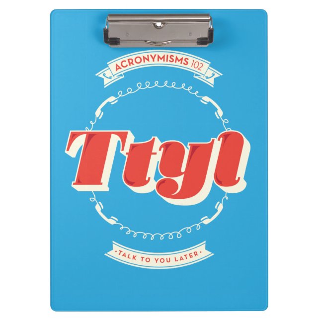 Gespräch zu Ihnen später Klemmbrett (Vorderseite)