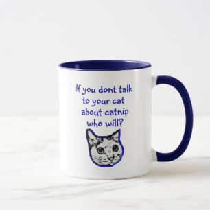 Gespräch zu Ihrer Katze über Katzenminze Tasse