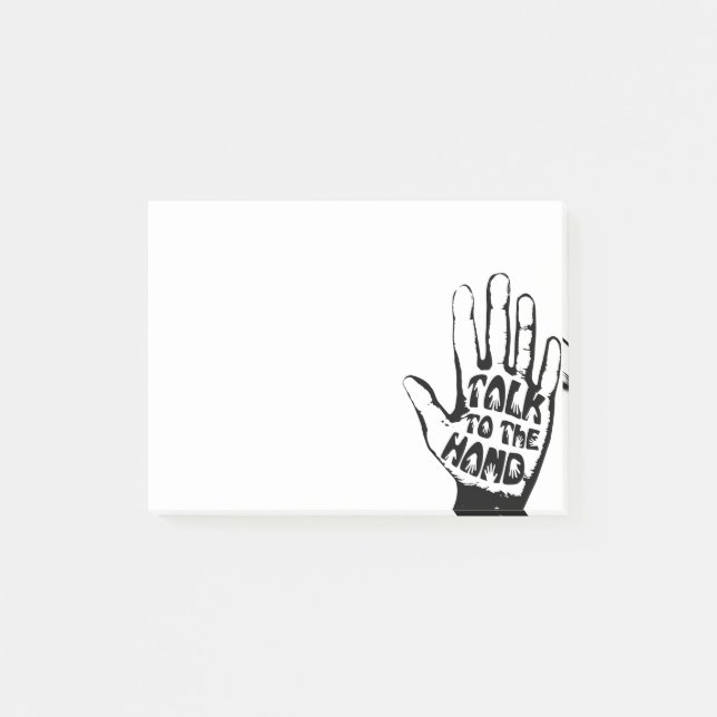 Gespräch zur Hand Post-it Klebezettel (Vorderseite)