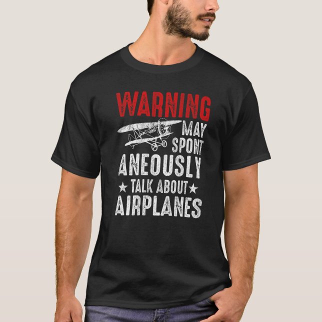 Gespräche über Flugzeugpiloten und Luftfahrt T-Shirt (Vorderseite)