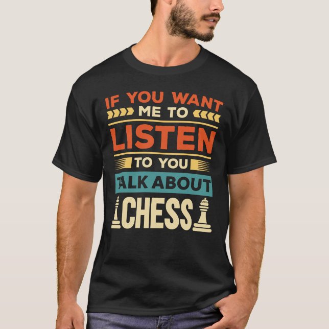 Gespräche über Schach T-Shirt (Vorderseite)
