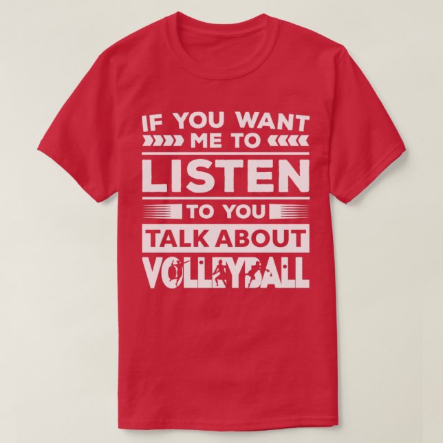 Gespräche über Volleyball T-Shirt (Design vorne)