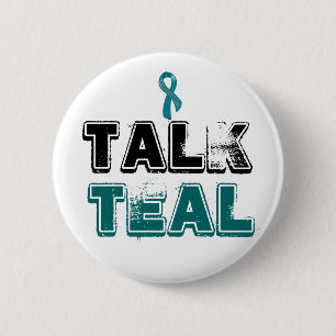 Gesprächs-aquamariner Button