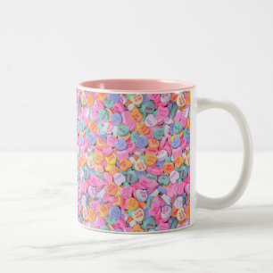Gesprächs-Herzen Zweifarbige Tasse