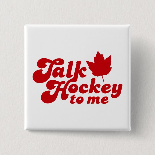 Gesprächs-Hockey zu mir Button (Vorderseite)