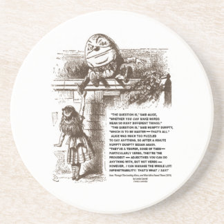 Gesprächs-Zitat Märchenland-Alices Humpty Dumpty Sandstein Untersetzer